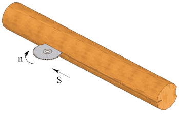 Figure 3 d - compensatory kerf with circular saw